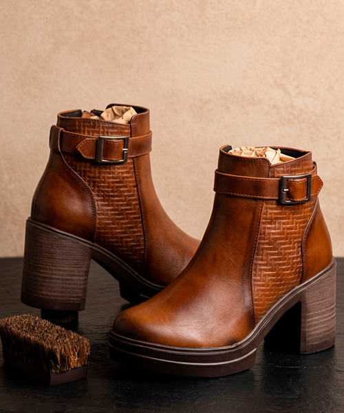 Botines Magy color miel para mujer