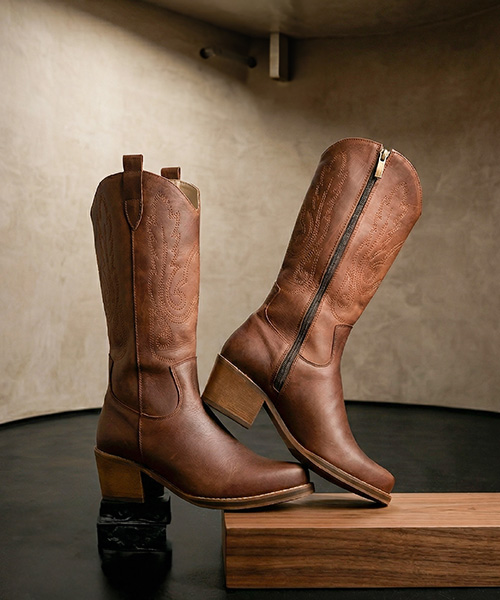Botas texanas Veracruz color café para mujer